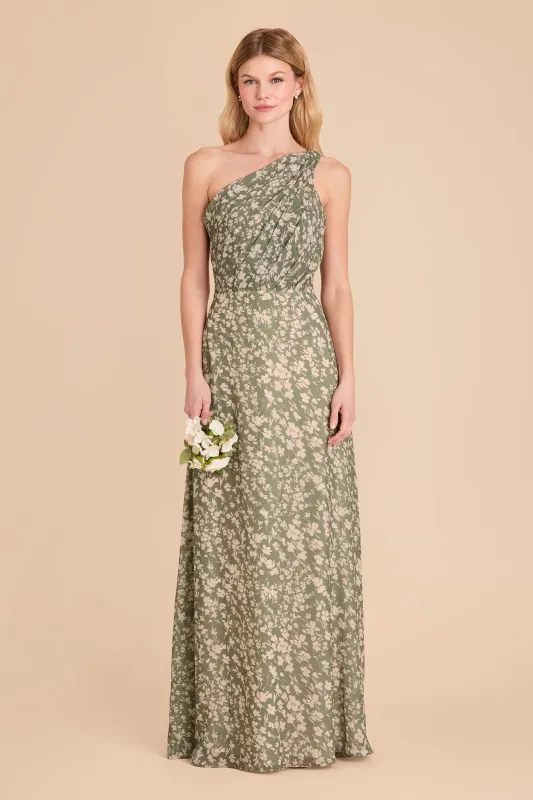 Kira Chiffon Dress - Thyme Dreamy Floral sold by Birdy Grey