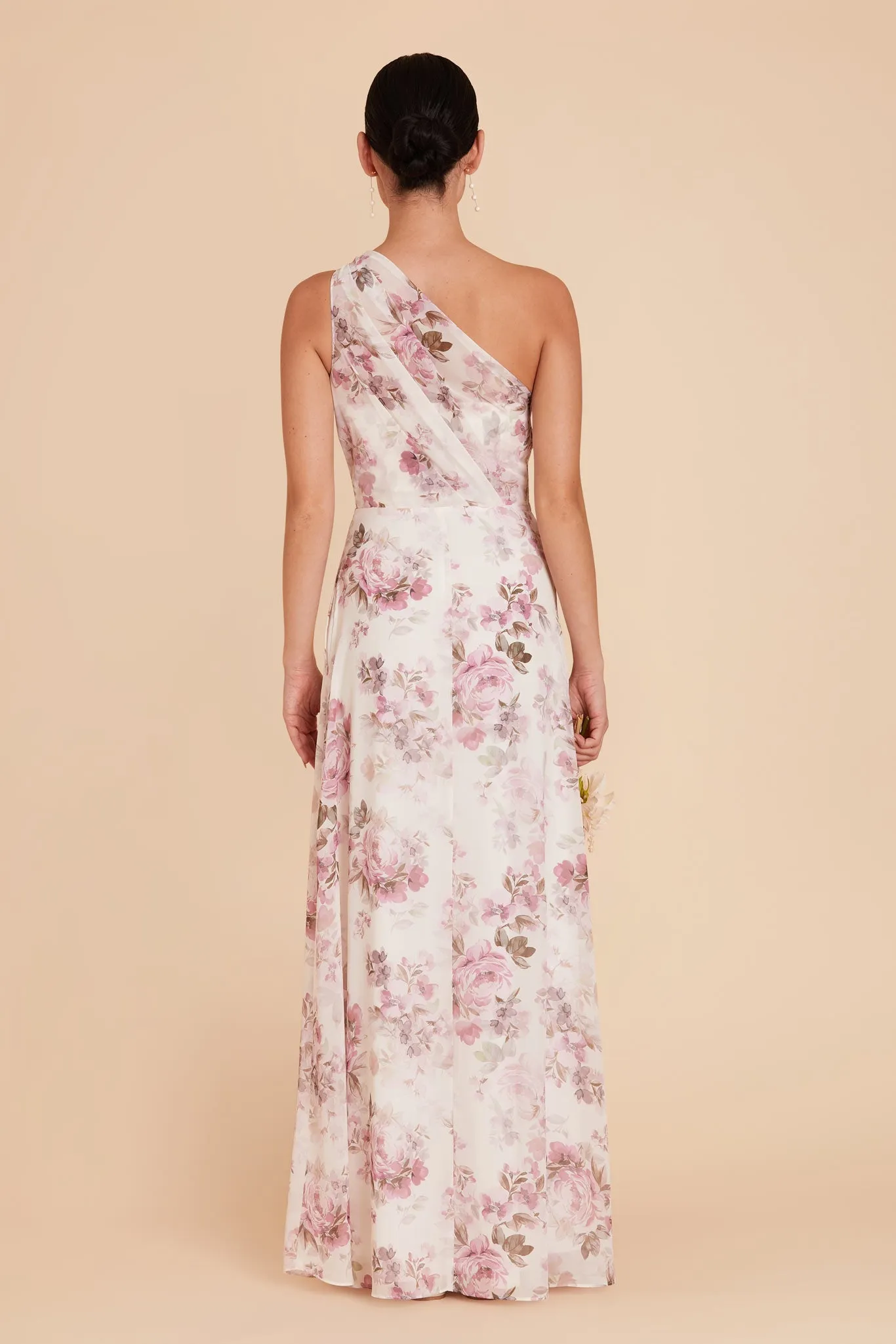 Kira Chiffon Dress - Dusty Pink Peonies sold by Birdy Grey product image thumbnail 5