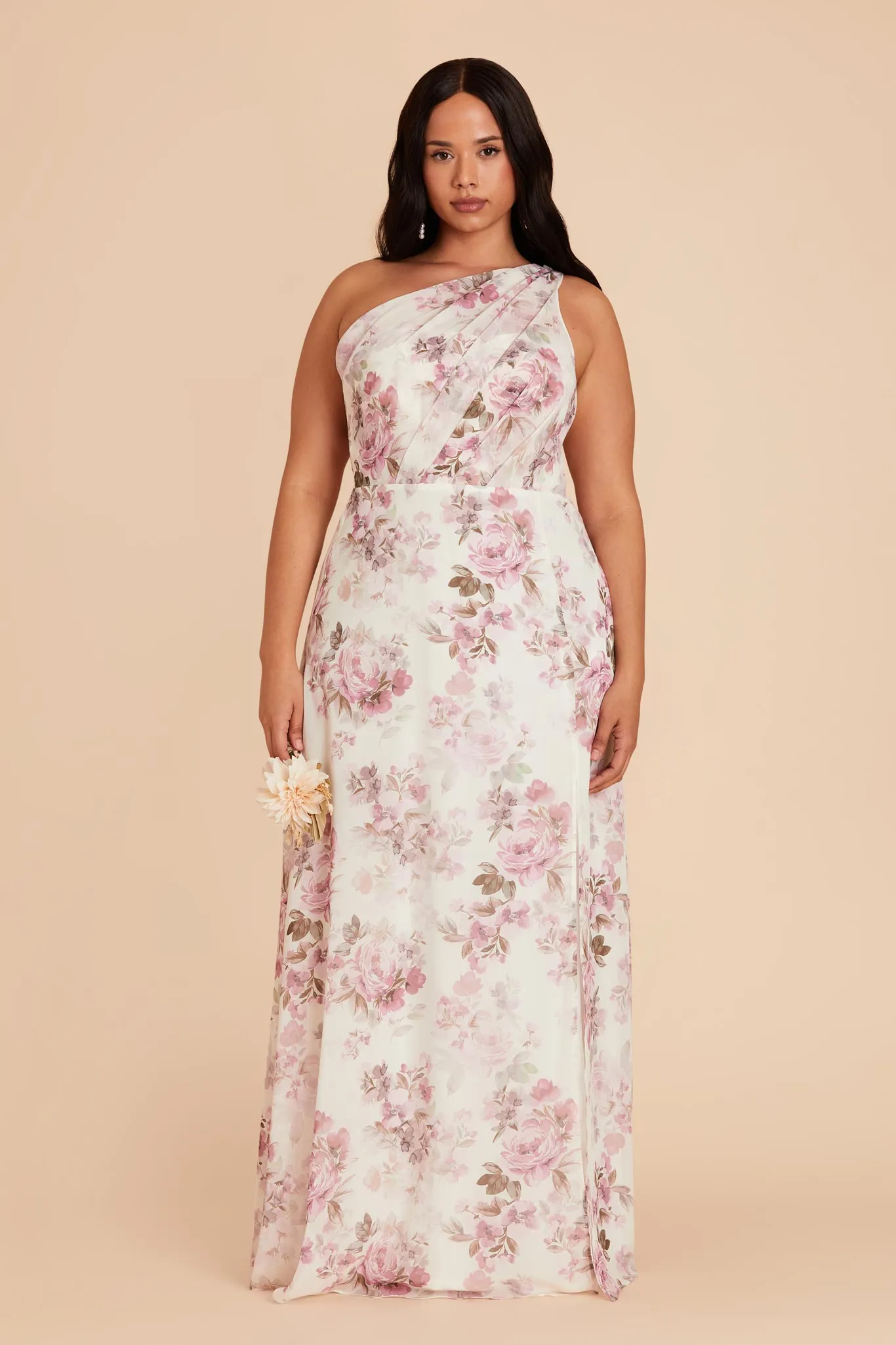 Kira Chiffon Dress - Dusty Pink Peonies sold by Birdy Grey product image thumbnail 2