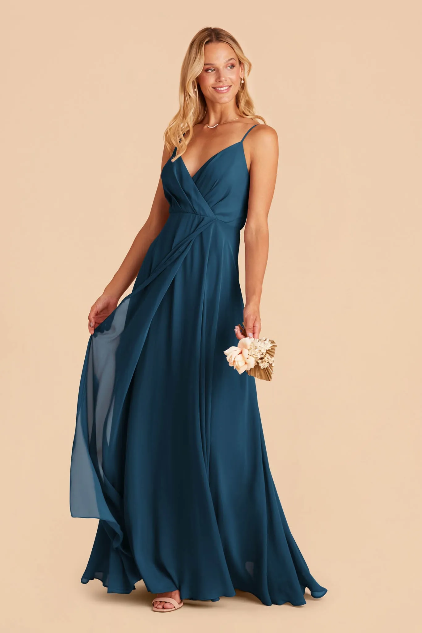 Kaia Chiffon Dress - Dark Teal sold by Birdy Grey product image thumbnail 5