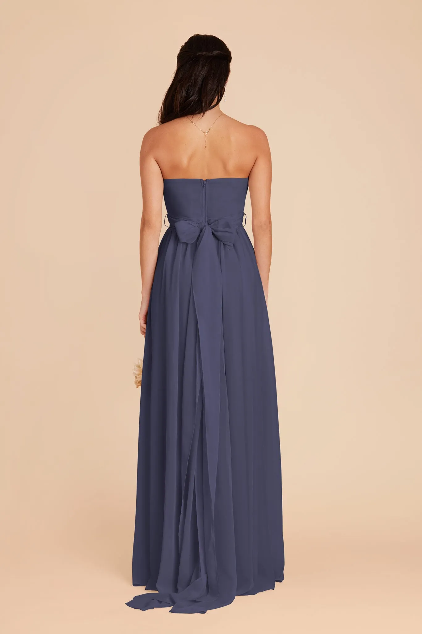 Grace Chiffon Dress - Dusk Blue sold by Birdy Grey product image thumbnail 5