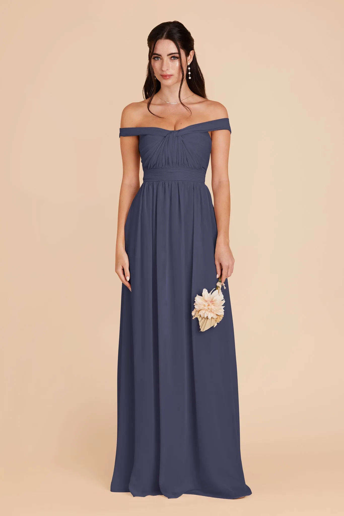 Grace Chiffon Dress - Dusk Blue sold by Birdy Grey product image thumbnail 4