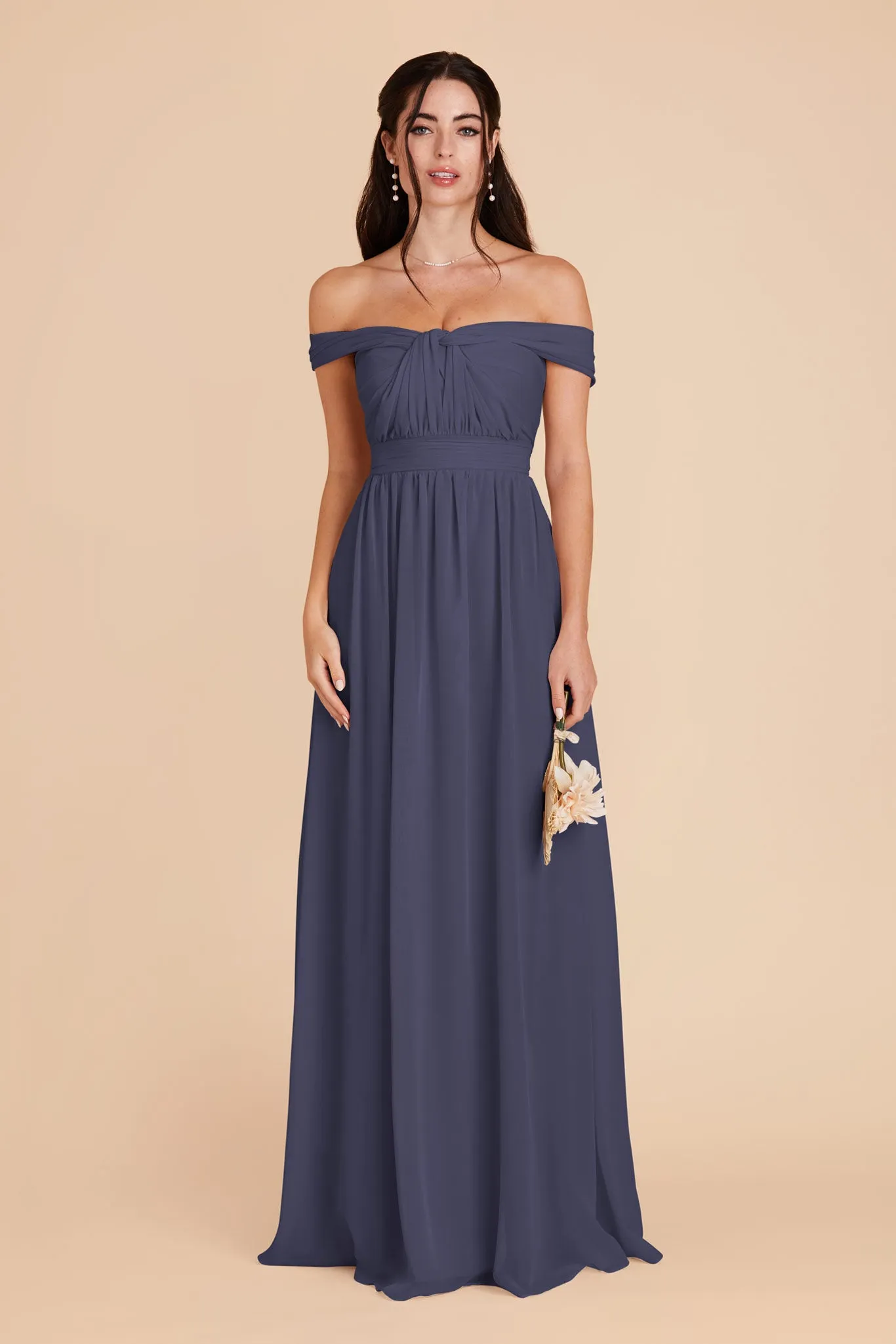 Grace Chiffon Dress - Dusk Blue sold by Birdy Grey product image thumbnail 3