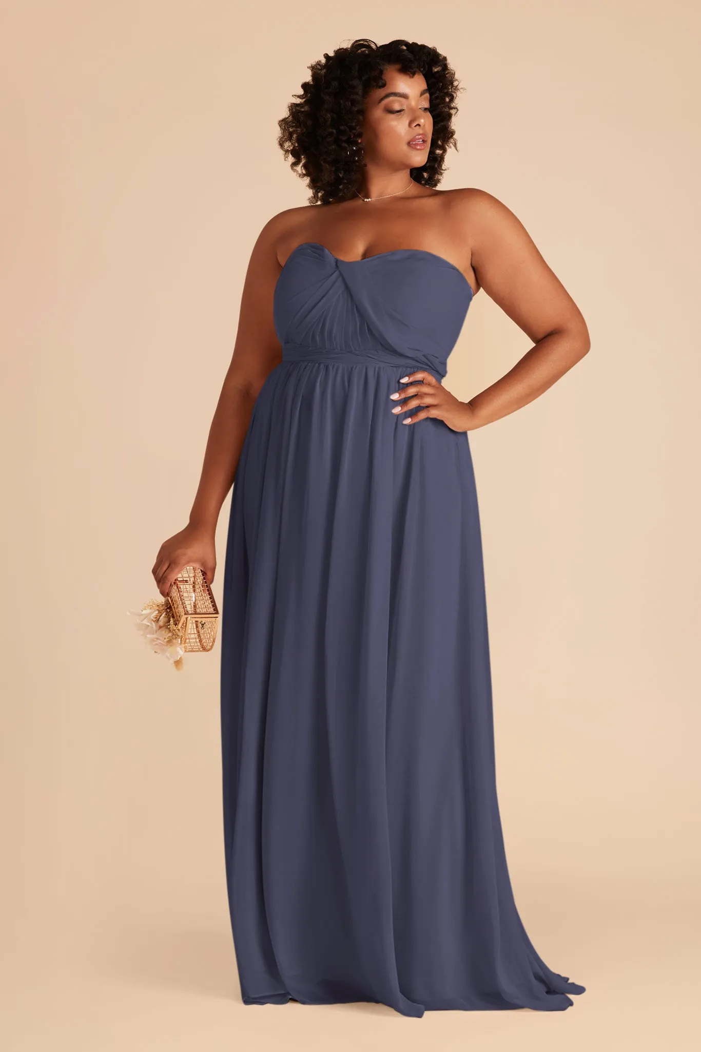 Grace Chiffon Dress - Dusk Blue sold by Birdy Grey product image thumbnail 2