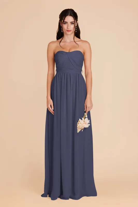 Grace Chiffon Dress - Dusk Blue sold by Birdy Grey