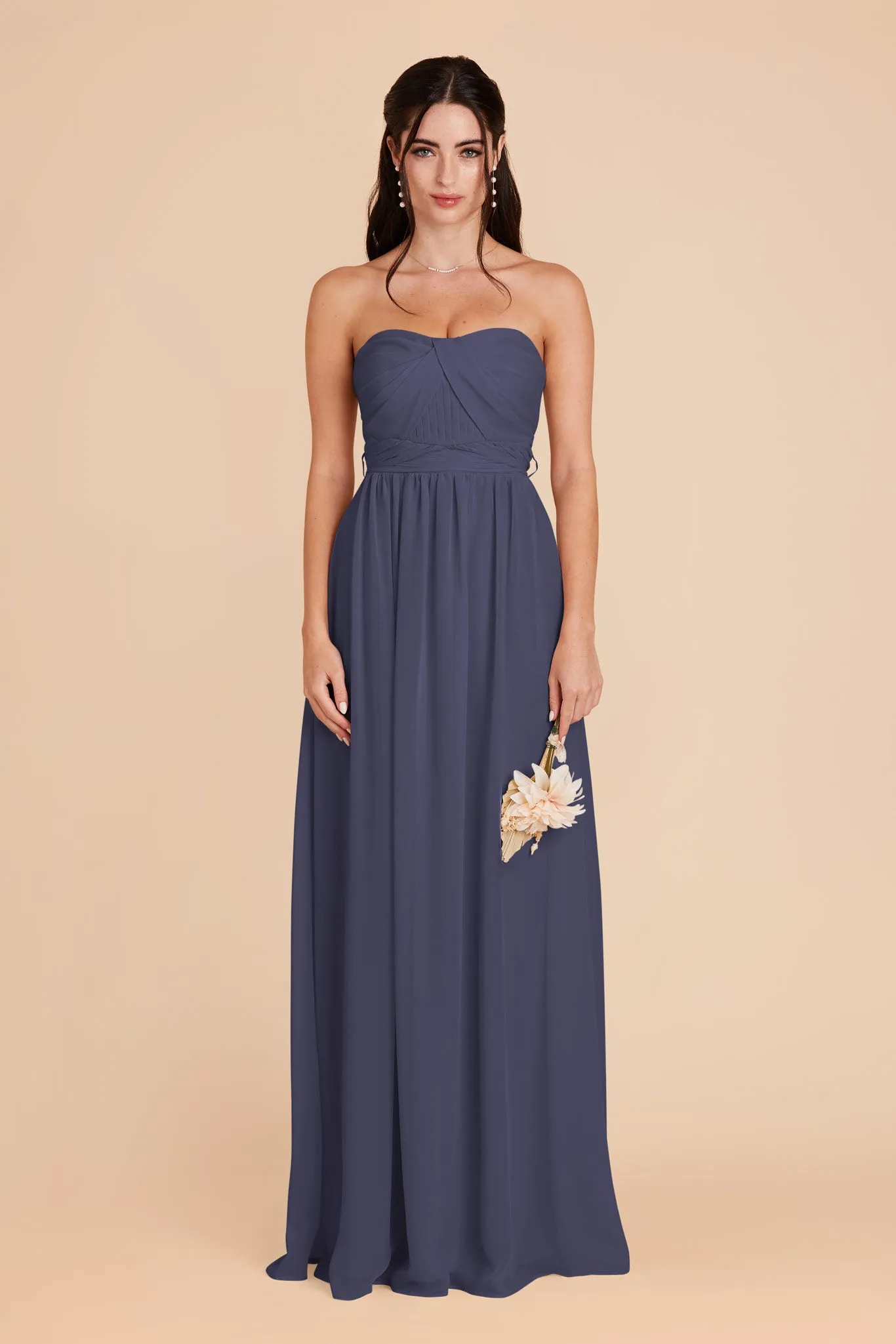 Grace Chiffon Dress - Dusk Blue sold by Birdy Grey