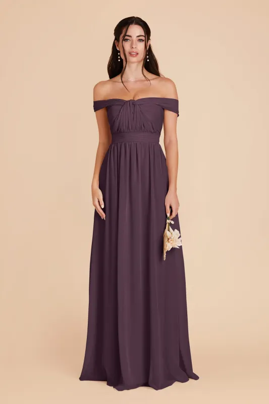Grace Chiffon Dress - Plum sold by Birdy Grey