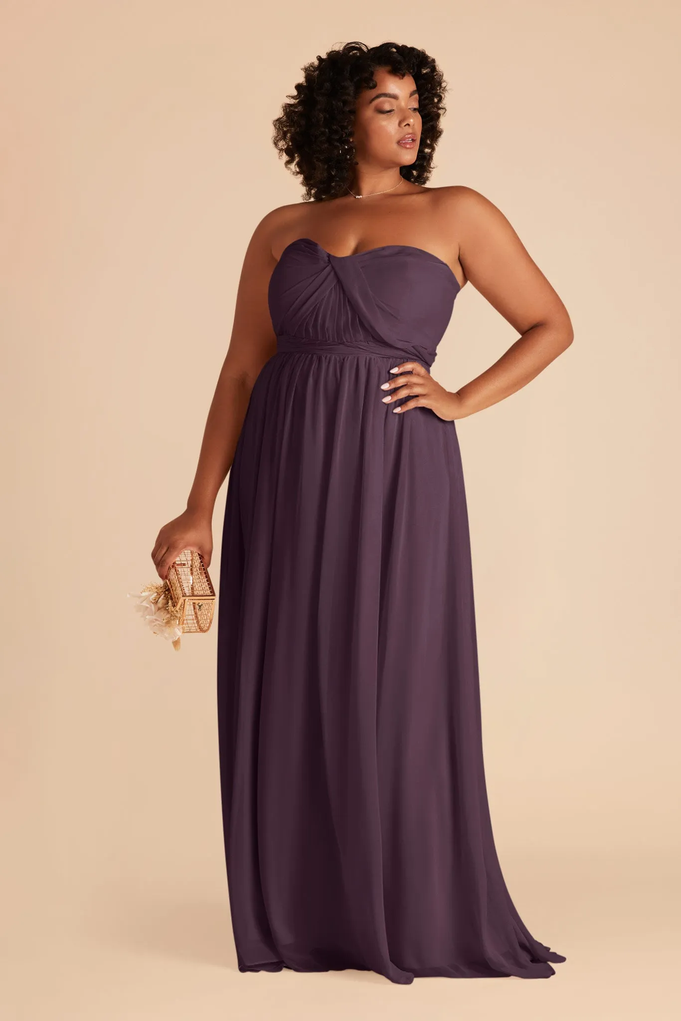 Grace Chiffon Dress - Plum sold by Birdy Grey product image thumbnail 2