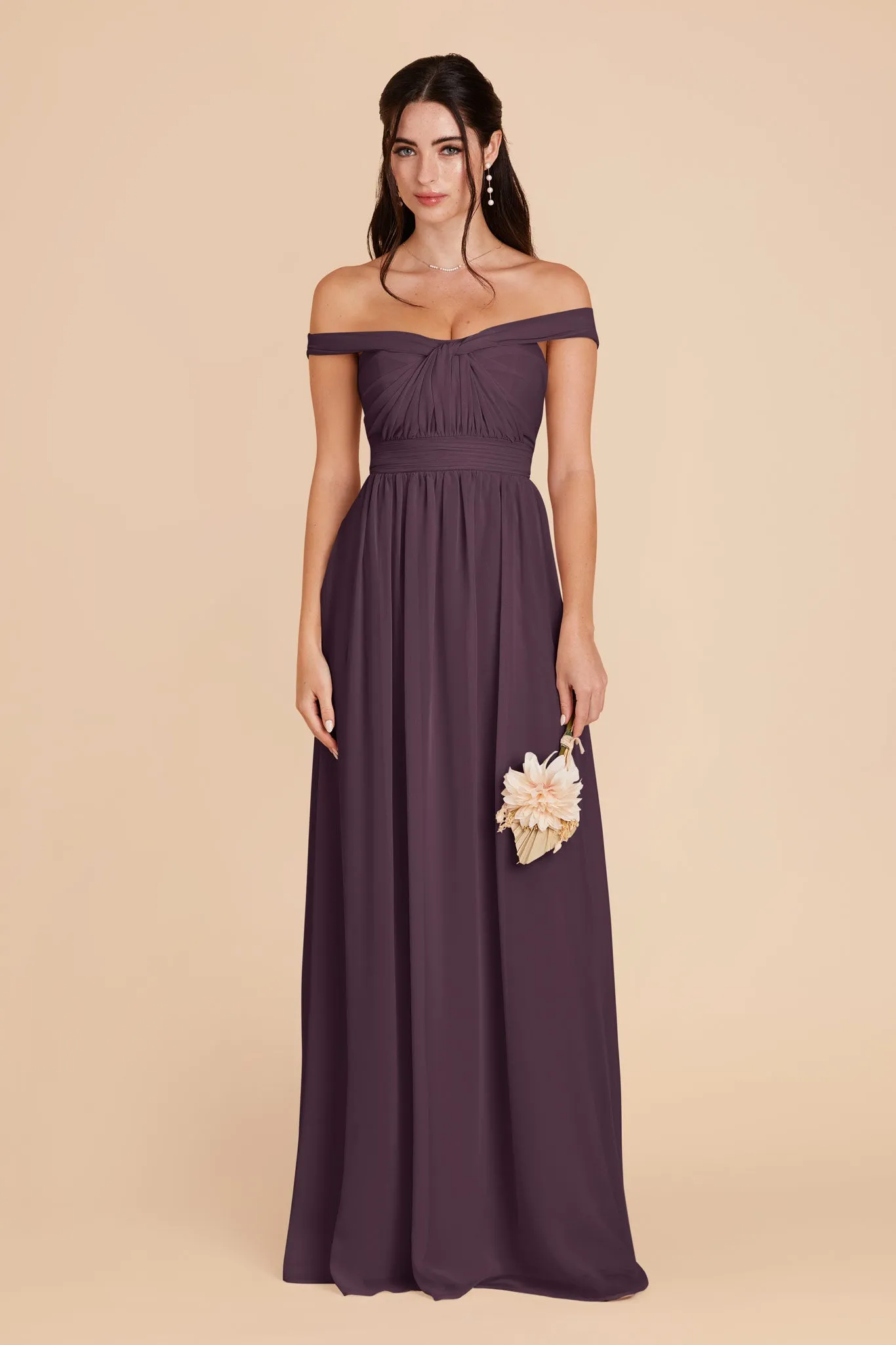 Grace Chiffon Dress - Plum sold by Birdy Grey product image thumbnail 3