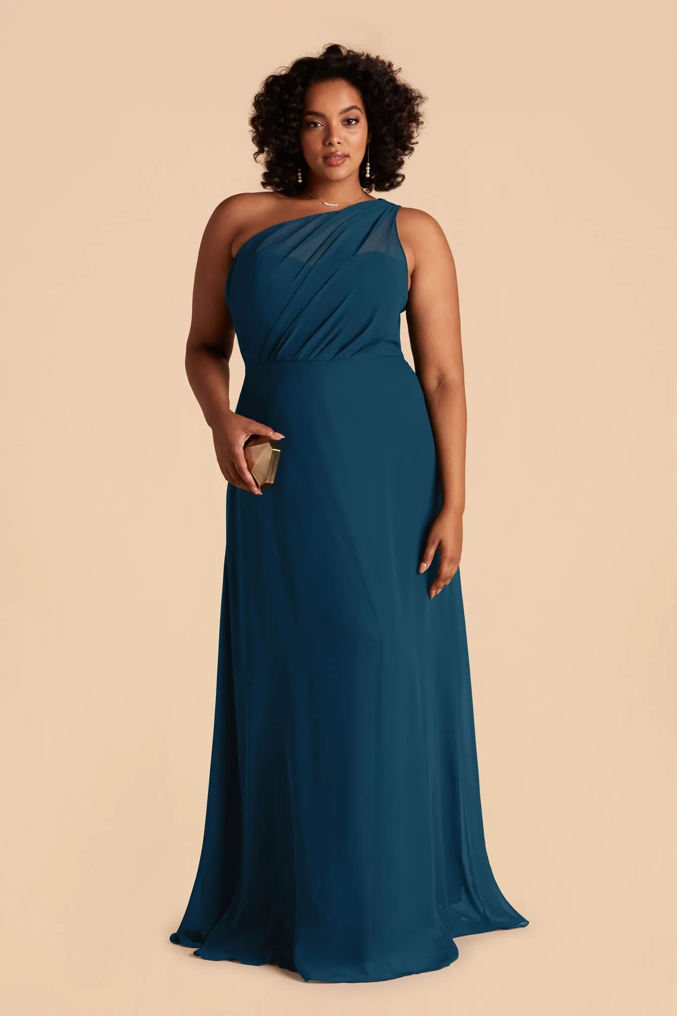 Kira Chiffon Dress - Dark Teal sold by Birdy Grey product image thumbnail 2