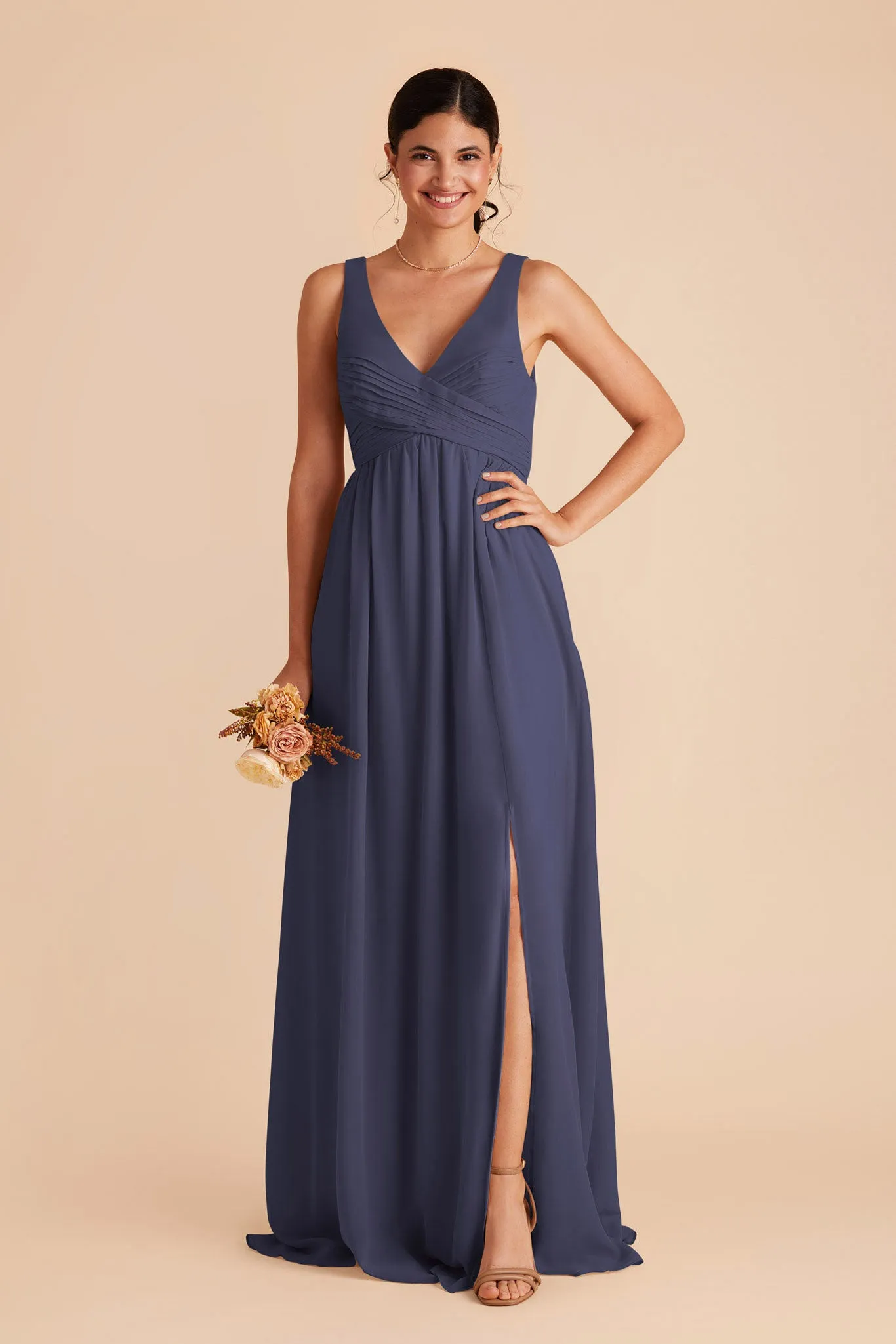 Laurie Chiffon Dress - Dusk Blue sold by Birdy Grey product image thumbnail 3
