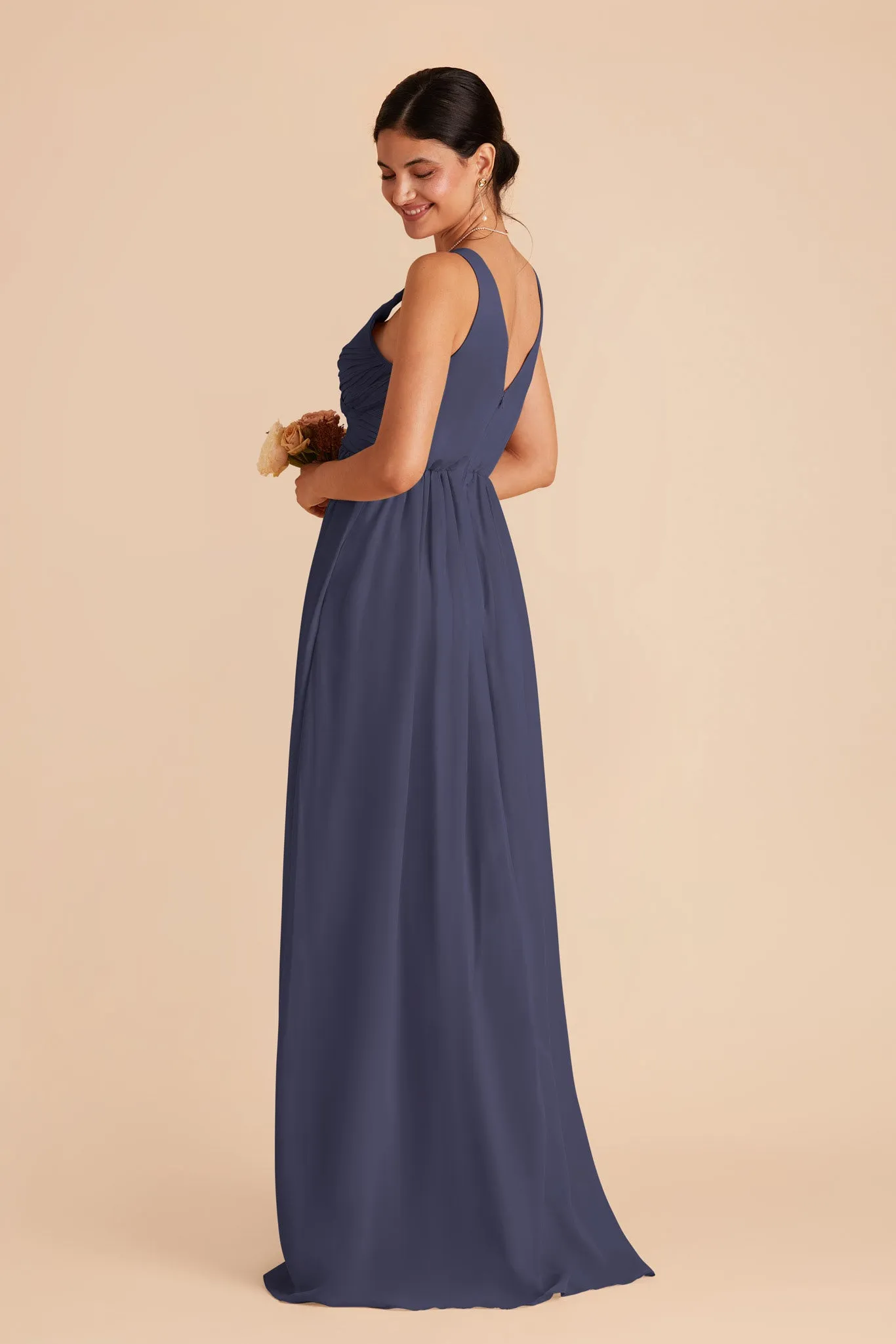 Laurie Chiffon Dress - Dusk Blue sold by Birdy Grey product image thumbnail 5