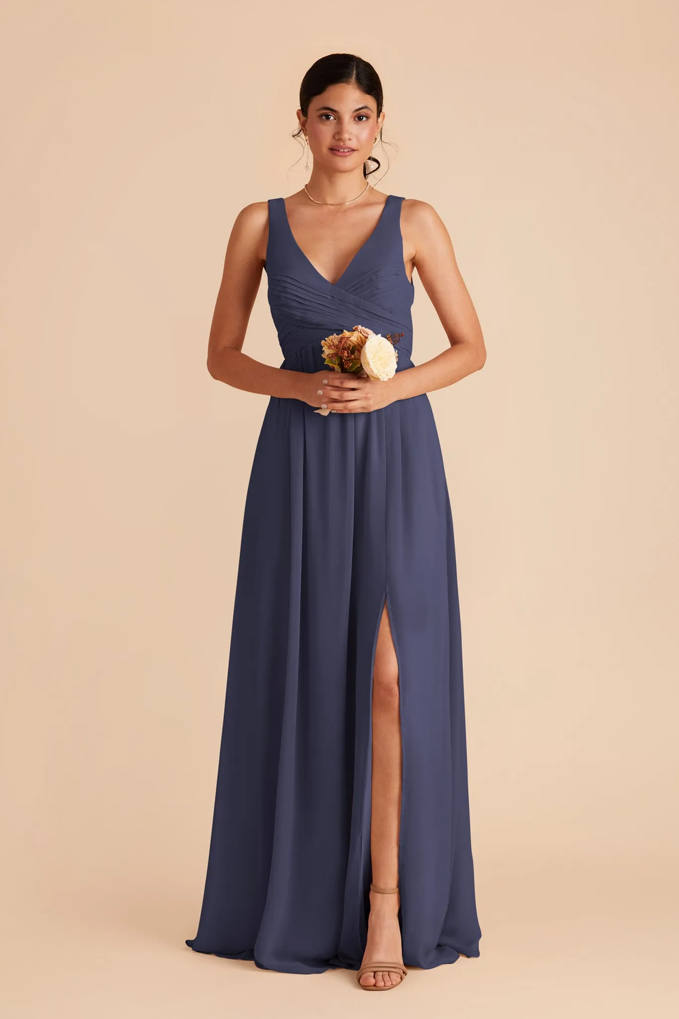 Laurie Chiffon Dress - Dusk Blue sold by Birdy Grey product image thumbnail 4