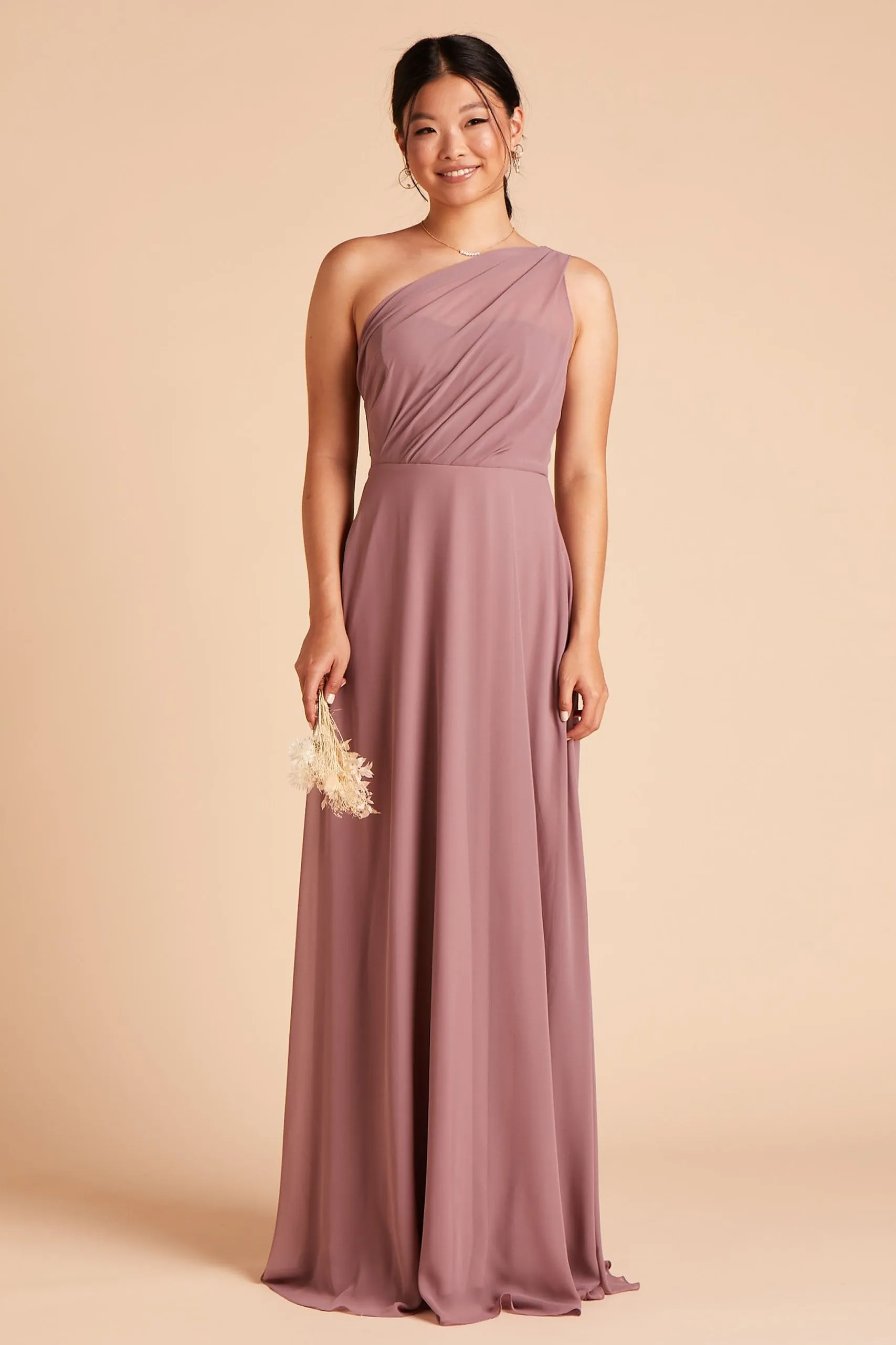 Kira Chiffon Dress - Dark Mauve sold by Birdy Grey product image thumbnail 3