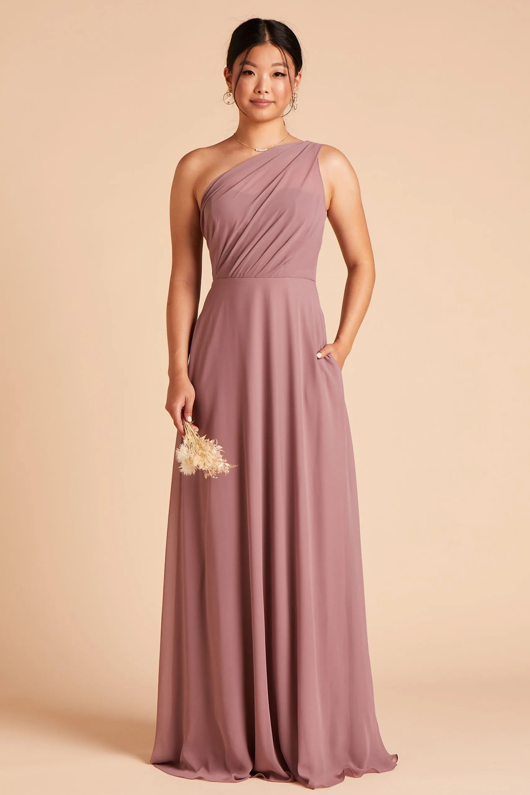 Kira Chiffon Dress - Dark Mauve sold by Birdy Grey product image thumbnail 4
