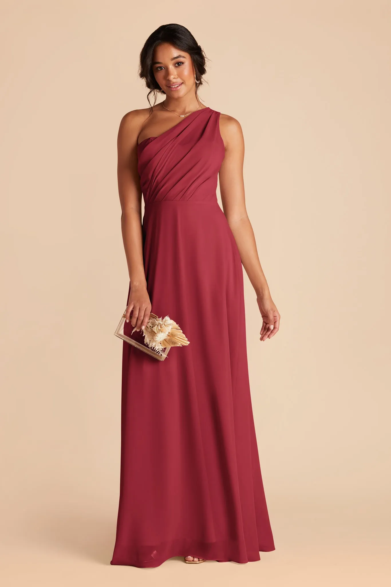 Kira Chiffon Dress - Burgundy sold by Birdy Grey product image thumbnail 4