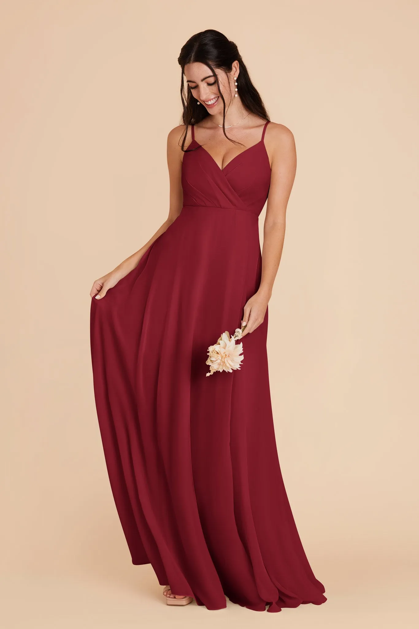 Kaia Chiffon Dress - Burgundy sold by Birdy Grey product image thumbnail 3