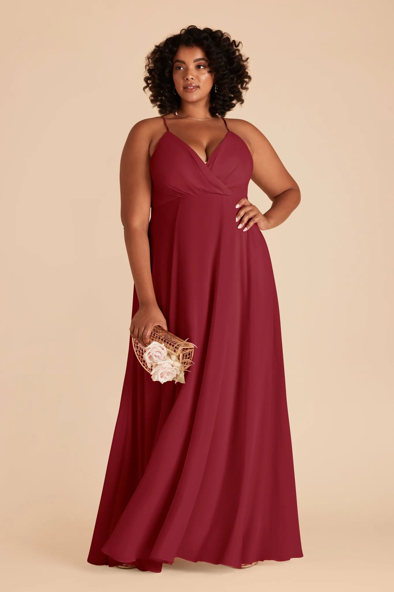 Kaia Chiffon Dress - Burgundy sold by Birdy Grey product image thumbnail 2