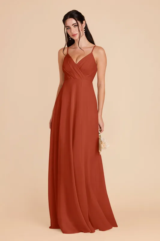 Kaia Chiffon Dress - Auburn sold by Birdy Grey