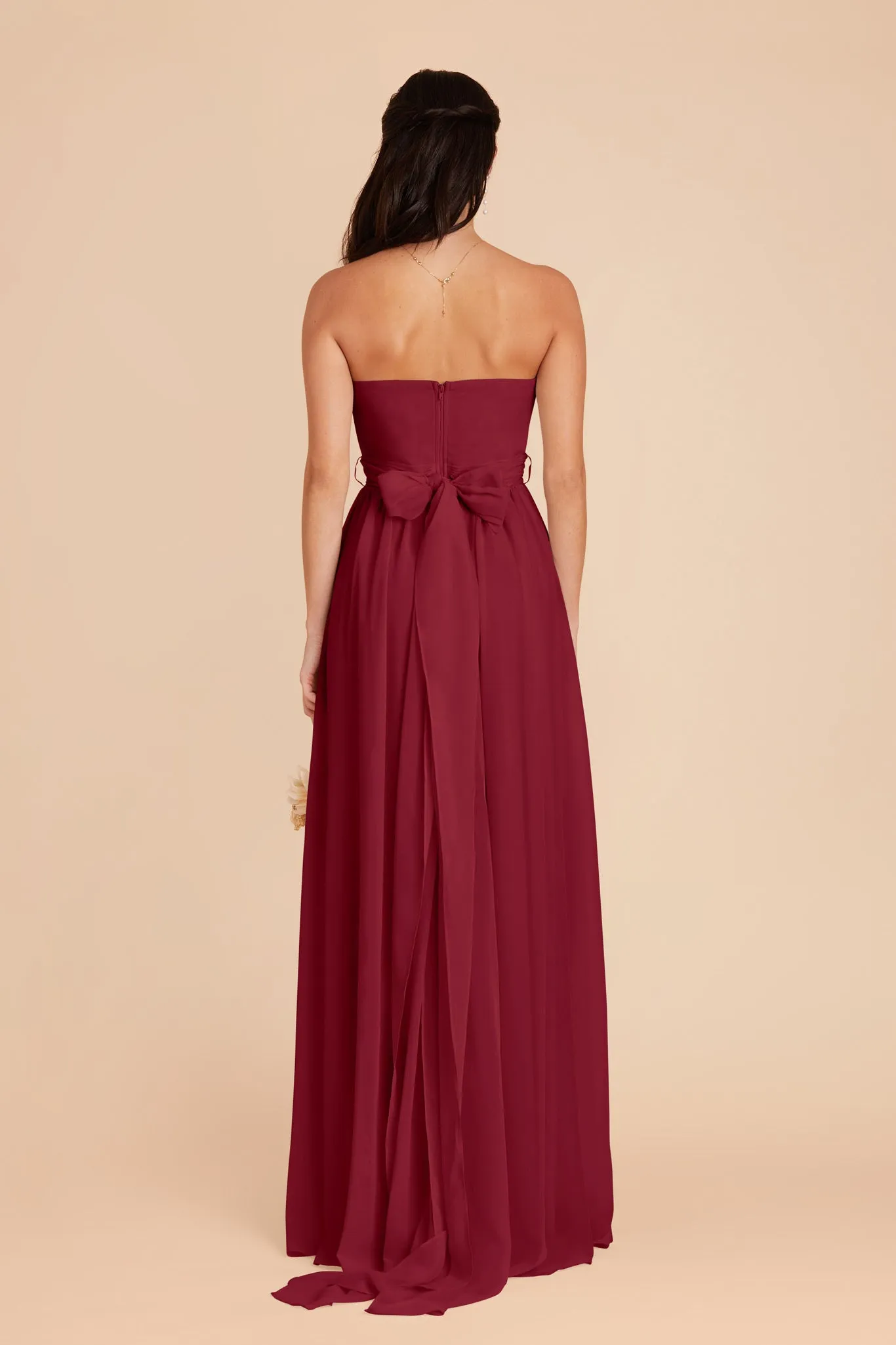 Grace Chiffon Dress - Burgundy sold by Birdy Grey product image thumbnail 5