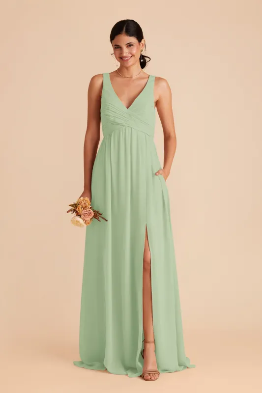 Laurie Chiffon Dress - Pistachio sold by Birdy Grey