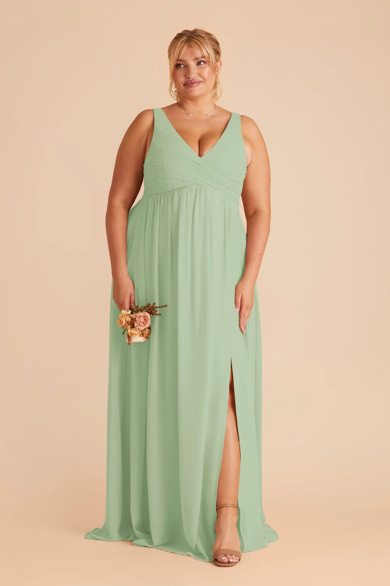 Laurie Chiffon Dress - Pistachio sold by Birdy Grey product image thumbnail 2