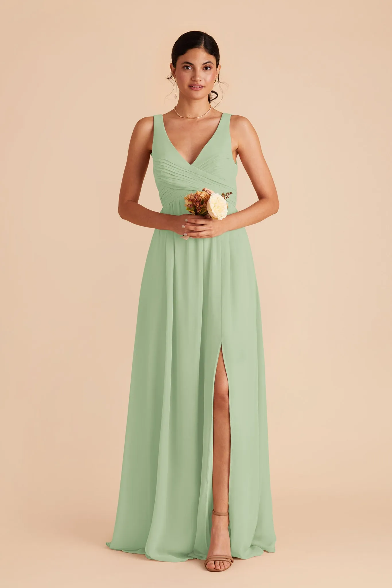 Laurie Chiffon Dress - Pistachio sold by Birdy Grey product image thumbnail 4
