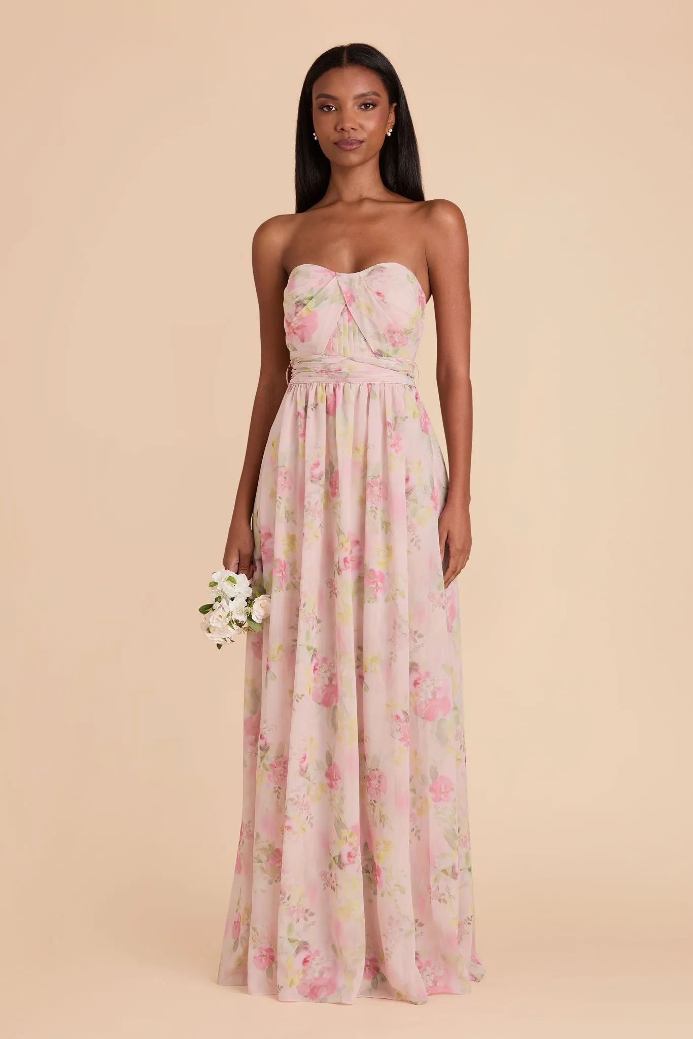 Grace Chiffon Dress - Vintage Pink Floral sold by Birdy Grey