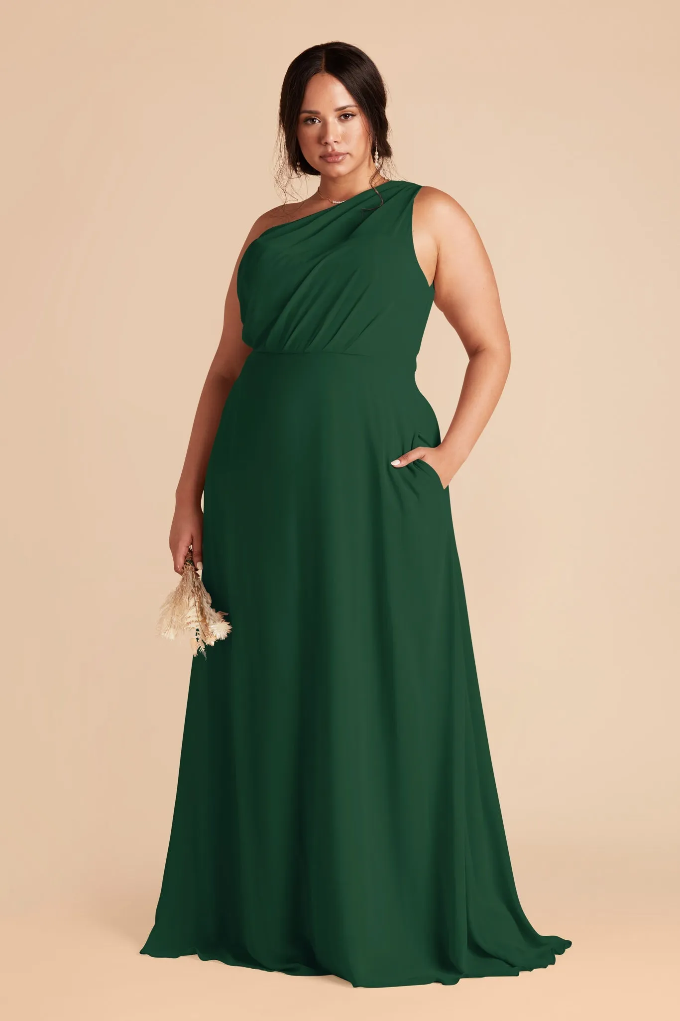 Kira Chiffon Dress - Forest Green sold by Birdy Grey product image thumbnail 2