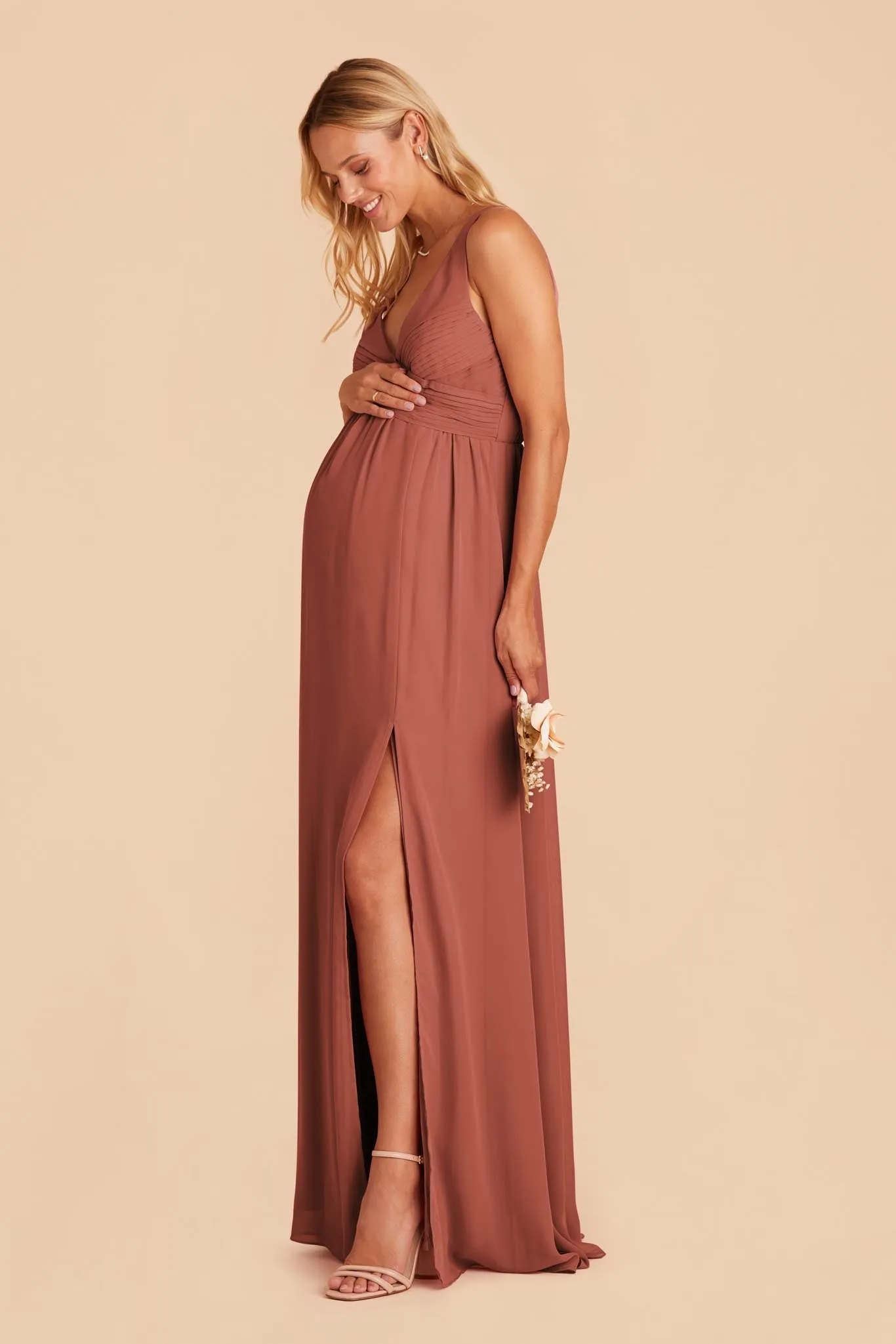 Laurie Chiffon Dress - Desert Rose sold by Birdy Grey