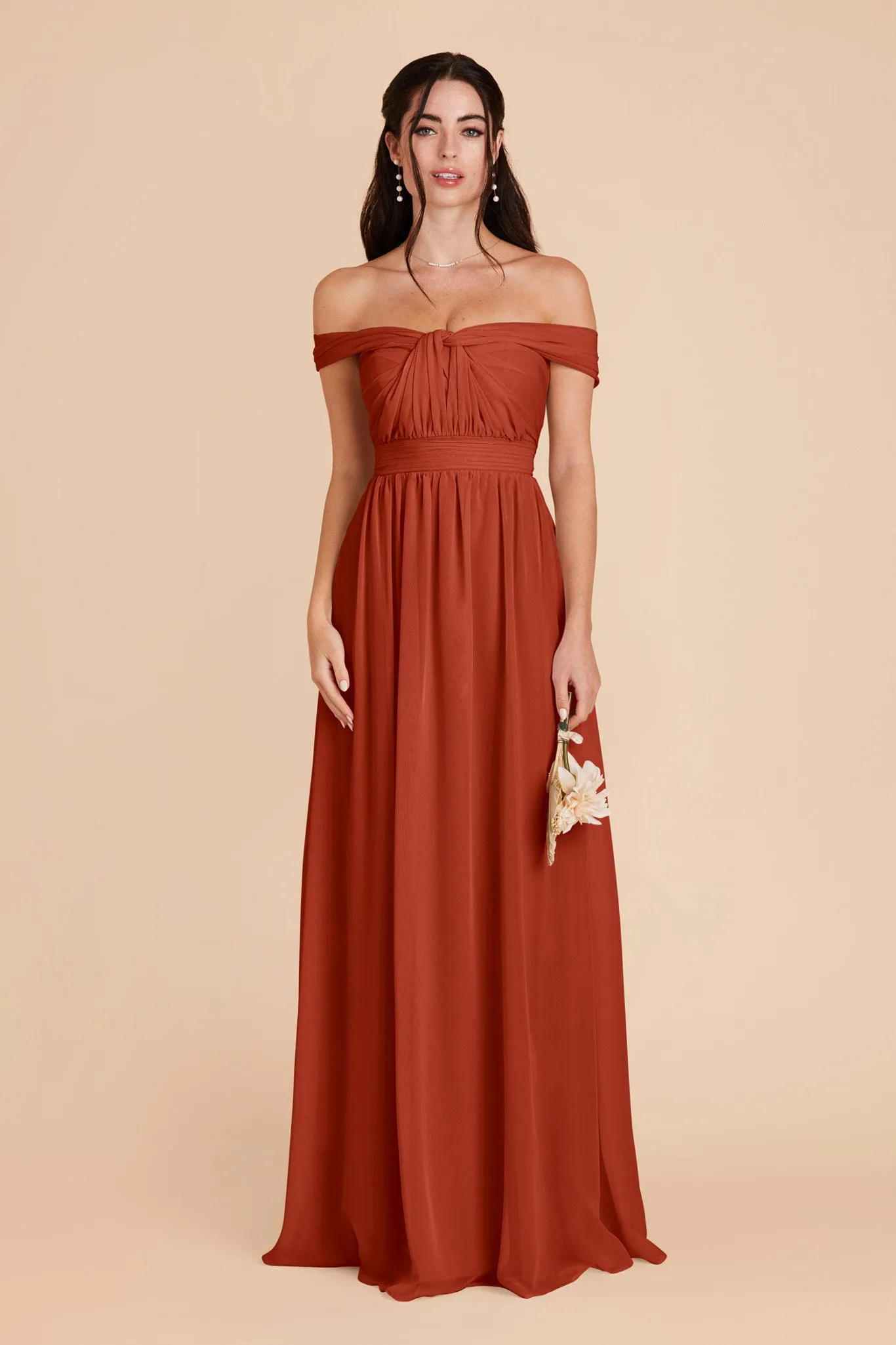 Grace Chiffon Dress - Auburn sold by Birdy Grey