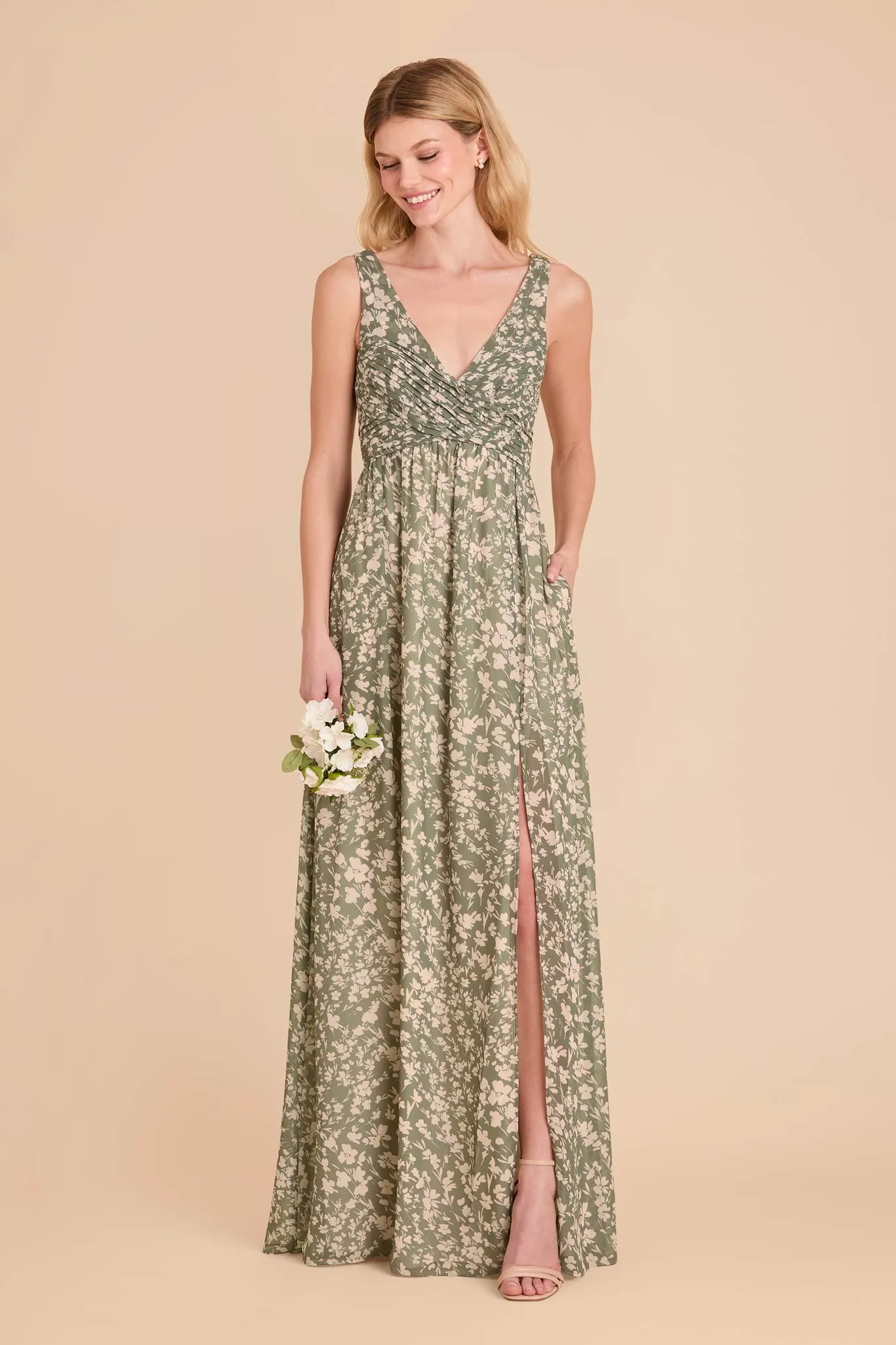 Laurie Chiffon Dress - Thyme Dreamy Floral sold by Birdy Grey product image thumbnail 2