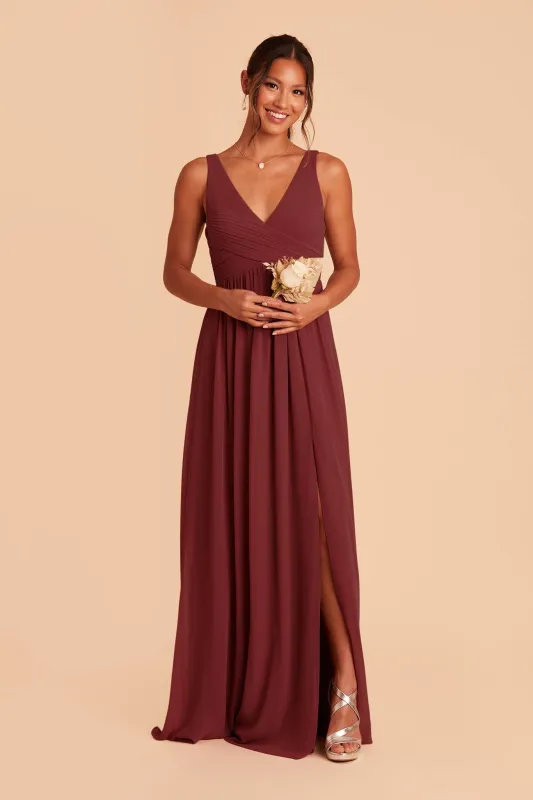 Laurie Chiffon Dress - Rosewood sold by Birdy Grey