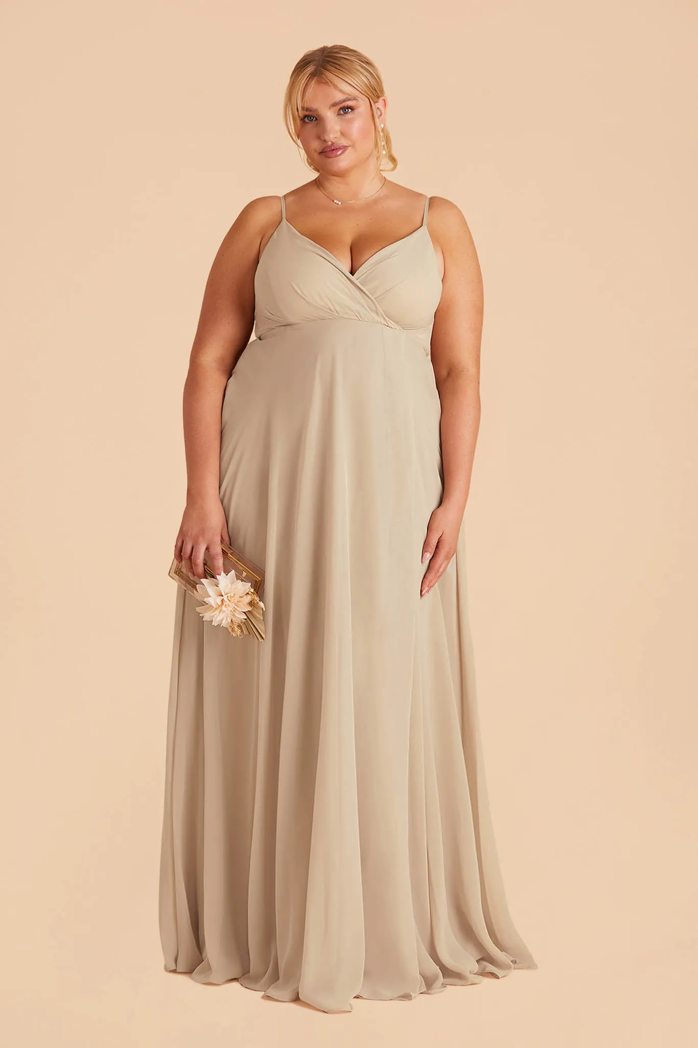 Kaia Chiffon Dress - Almond sold by Birdy Grey product image thumbnail 2