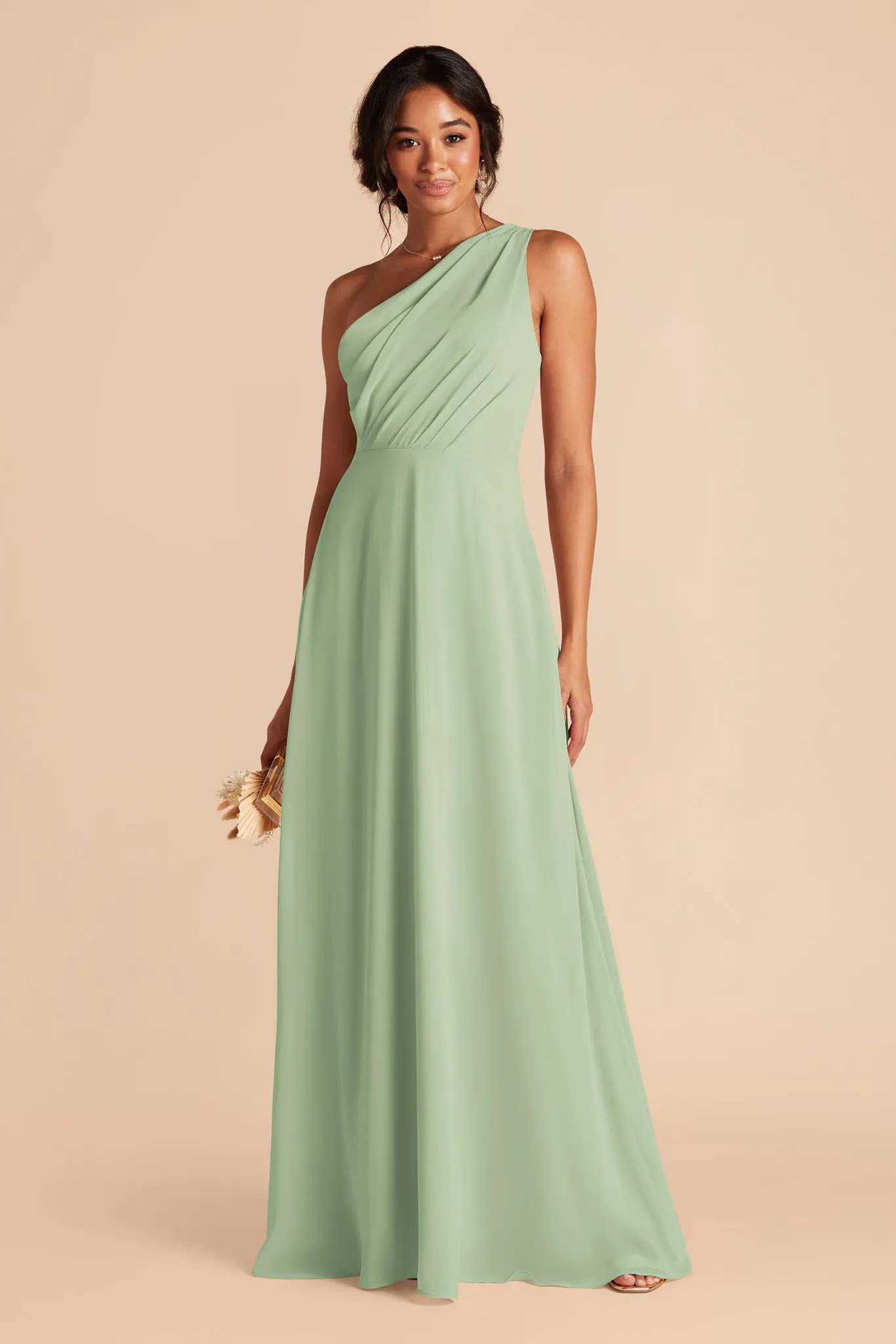 Kira Chiffon Dress - Pistachio sold by Birdy Grey