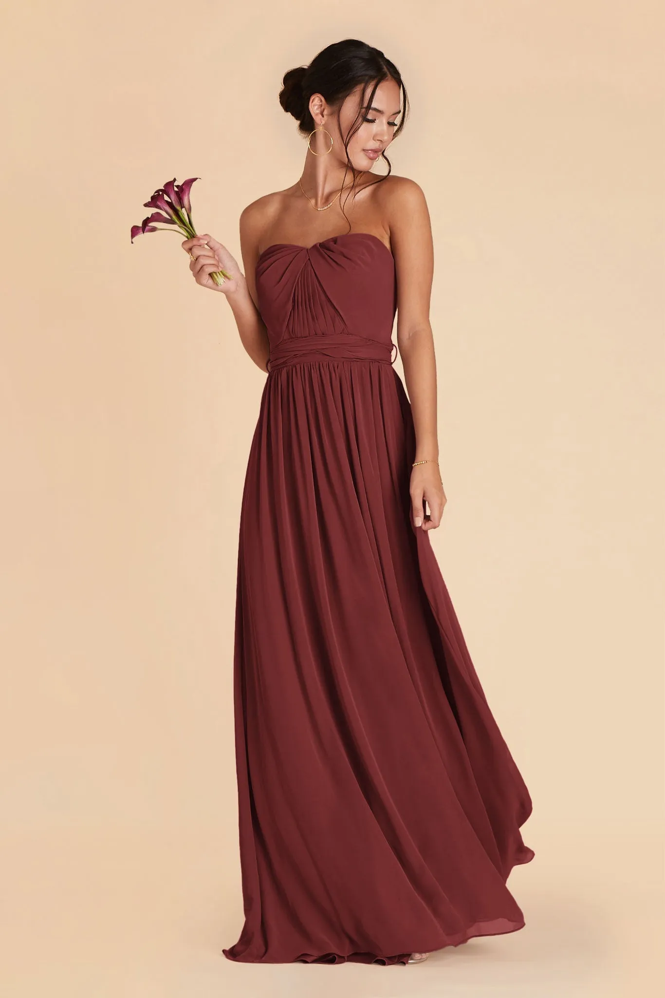Grace Chiffon Dress - Rosewood sold by Birdy Grey product image thumbnail 4