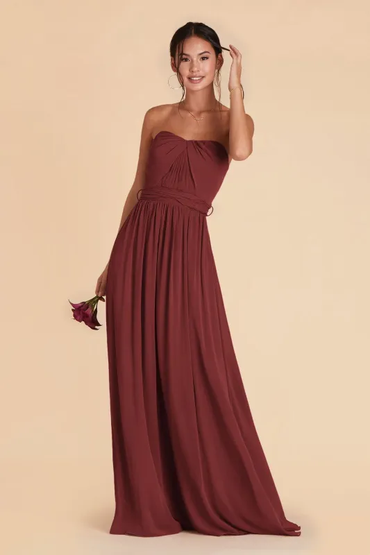 Grace Chiffon Dress - Rosewood sold by Birdy Grey