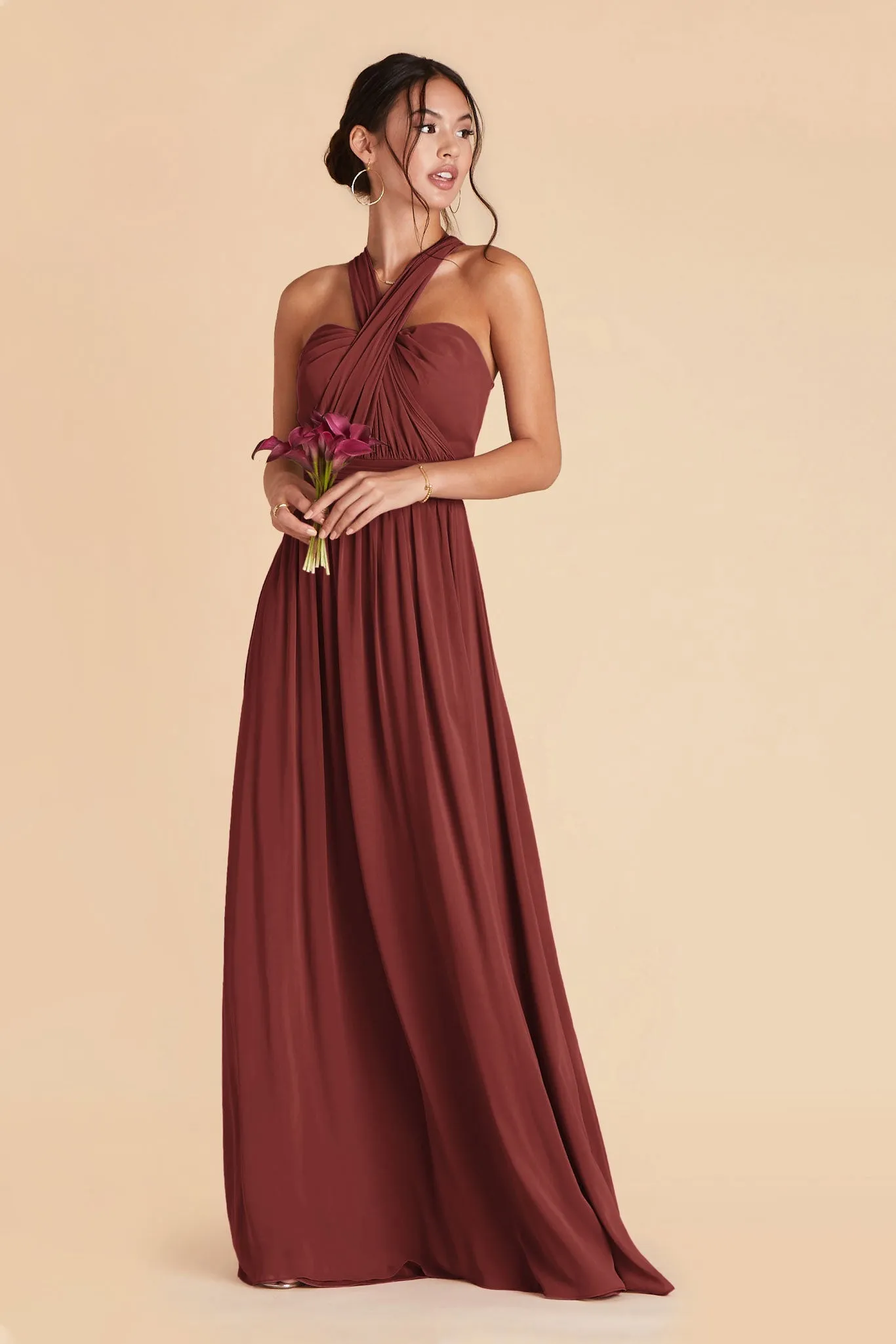 Grace Chiffon Dress - Rosewood sold by Birdy Grey product image thumbnail 3