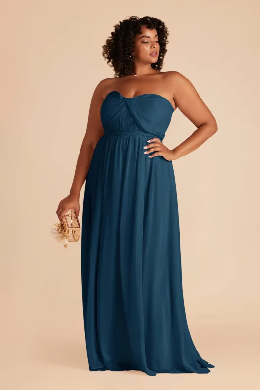 Grace Chiffon Dress - Dark Teal sold by Birdy Grey