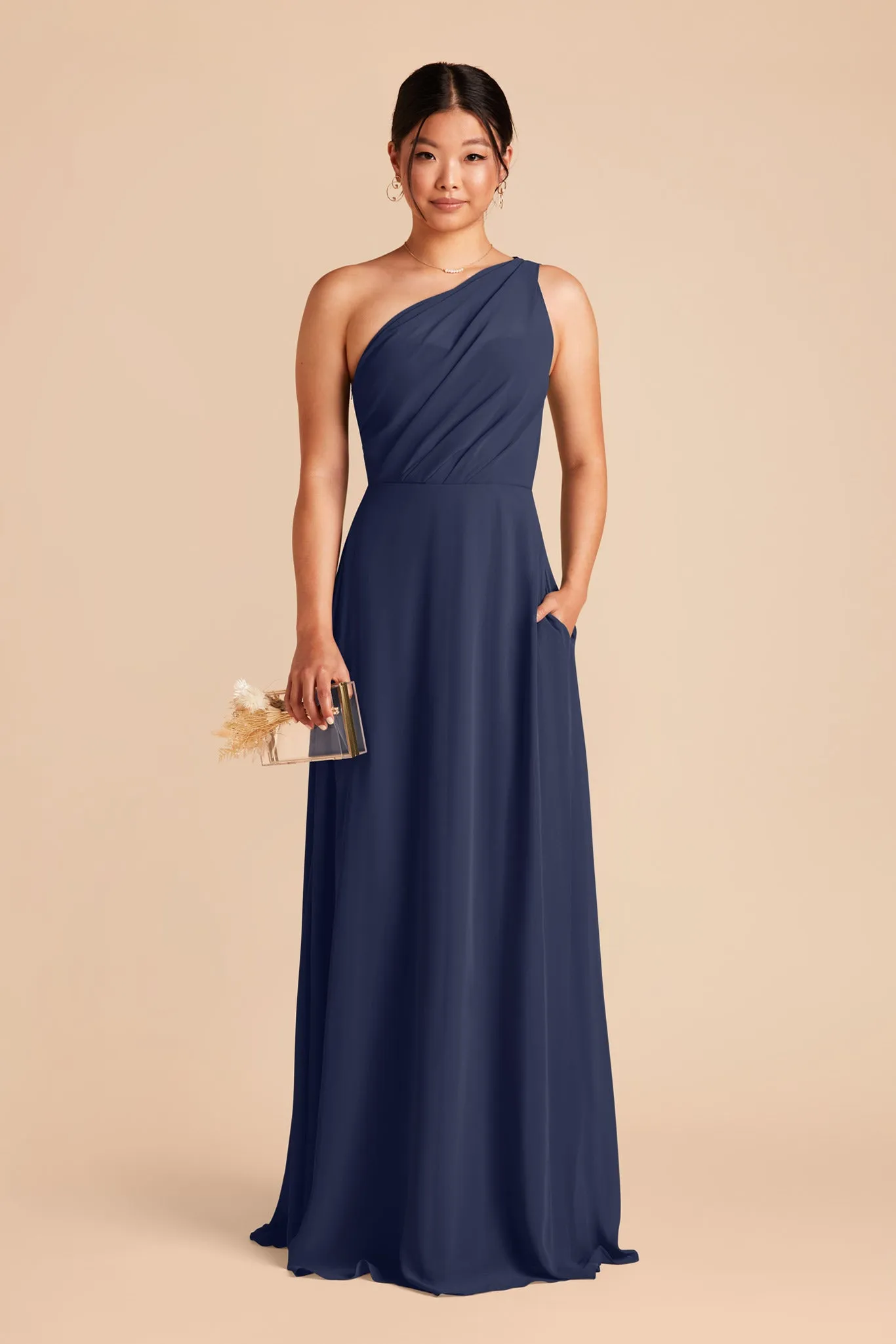 Kira Chiffon Dress - Slate Blue sold by Birdy Grey product image thumbnail 4