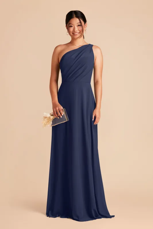 Kira Chiffon Dress - Slate Blue sold by Birdy Grey