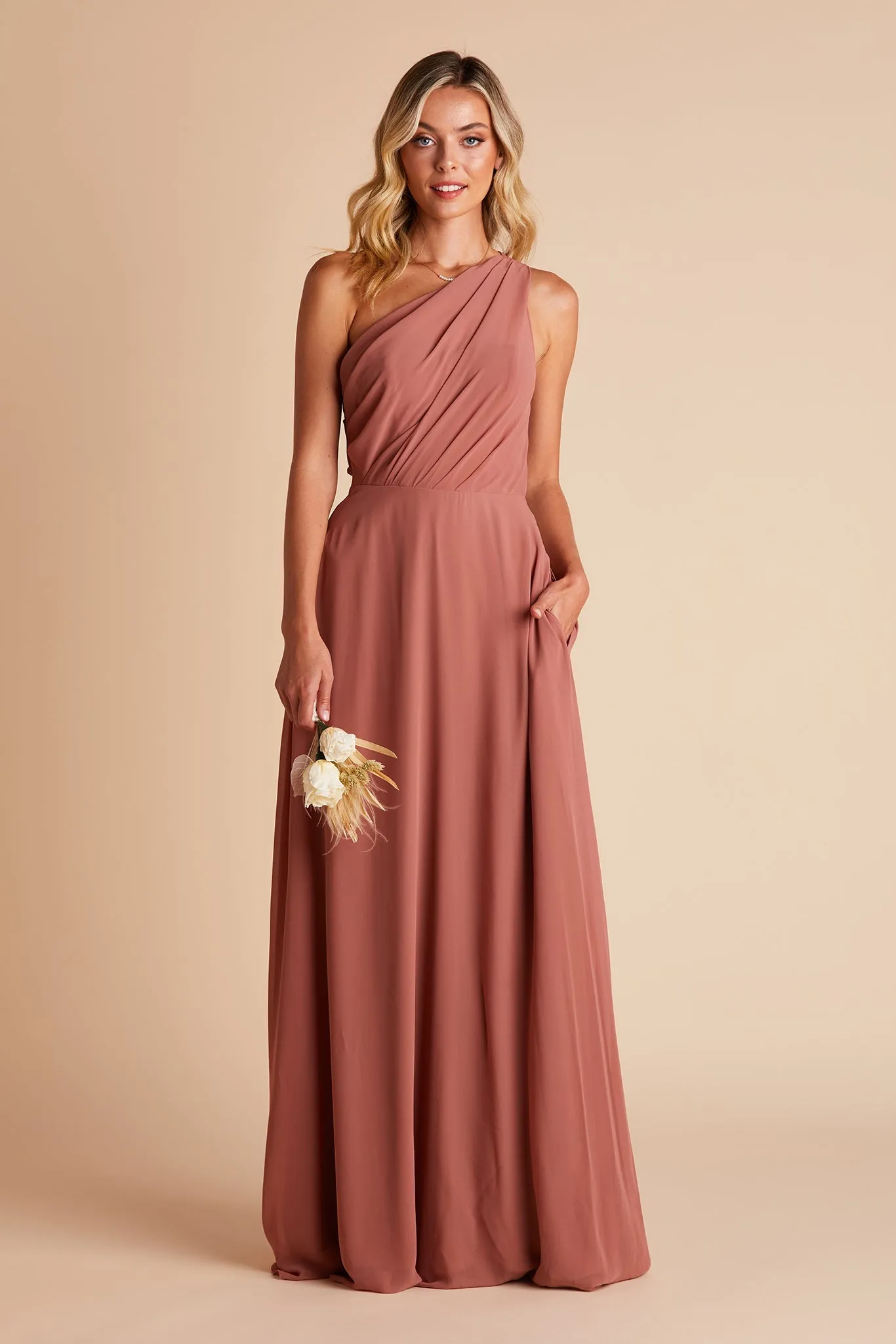 Kira Chiffon Dress - Desert Rose sold by Birdy Grey