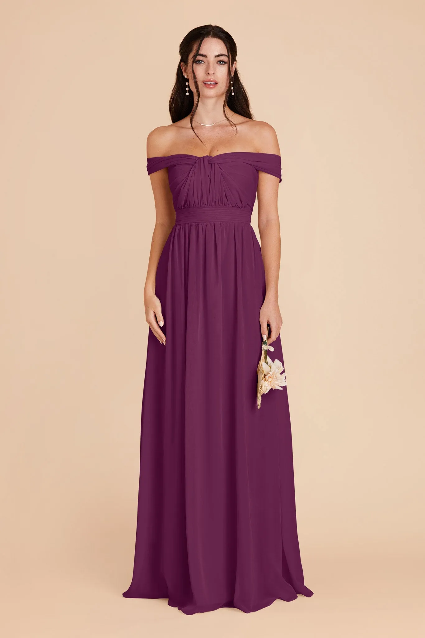 Grace Chiffon Dress - Fig sold by Birdy Grey