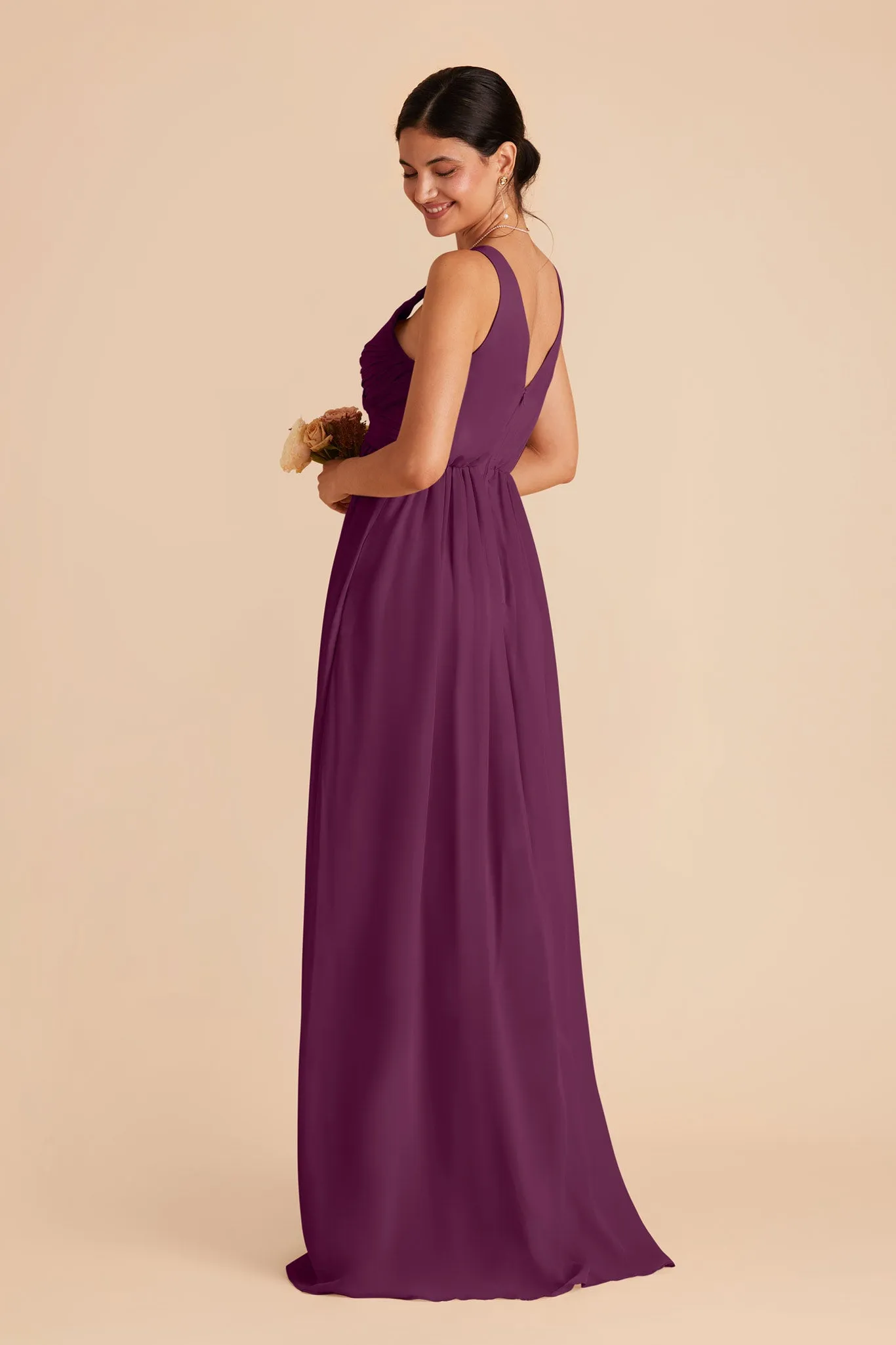 Laurie Chiffon Dress - Fig sold by Birdy Grey product image thumbnail 5
