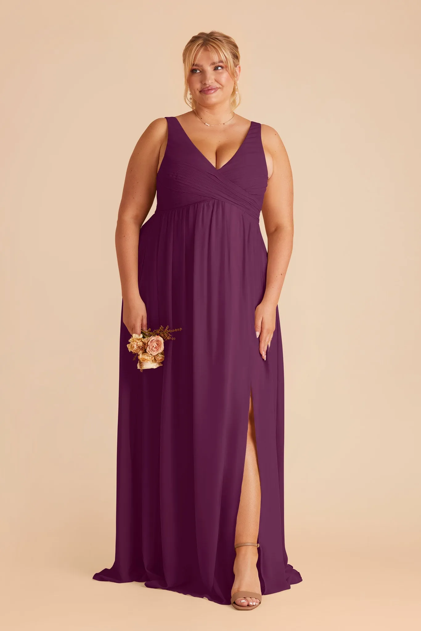 Laurie Chiffon Dress - Fig sold by Birdy Grey product image thumbnail 2