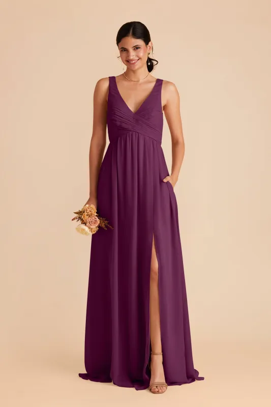 Laurie Chiffon Dress - Fig sold by Birdy Grey