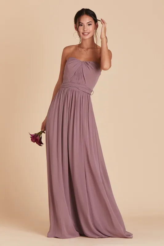 Grace Chiffon Dress - Dark Mauve sold by Birdy Grey