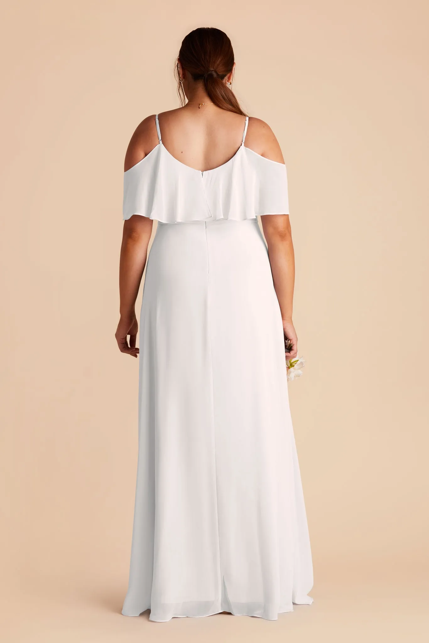 Jane Chiffon Dress With Slit - White sold by Birdy Grey product image thumbnail 5