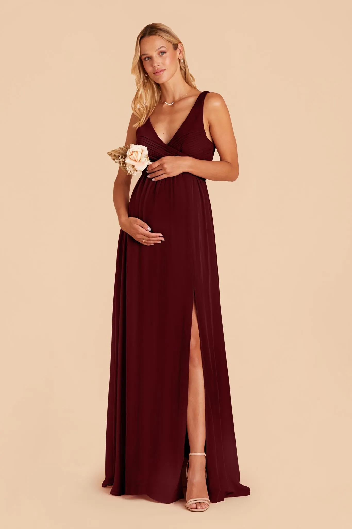 Laurie Chiffon Dress - Cabernet sold by Birdy Grey product image thumbnail 2