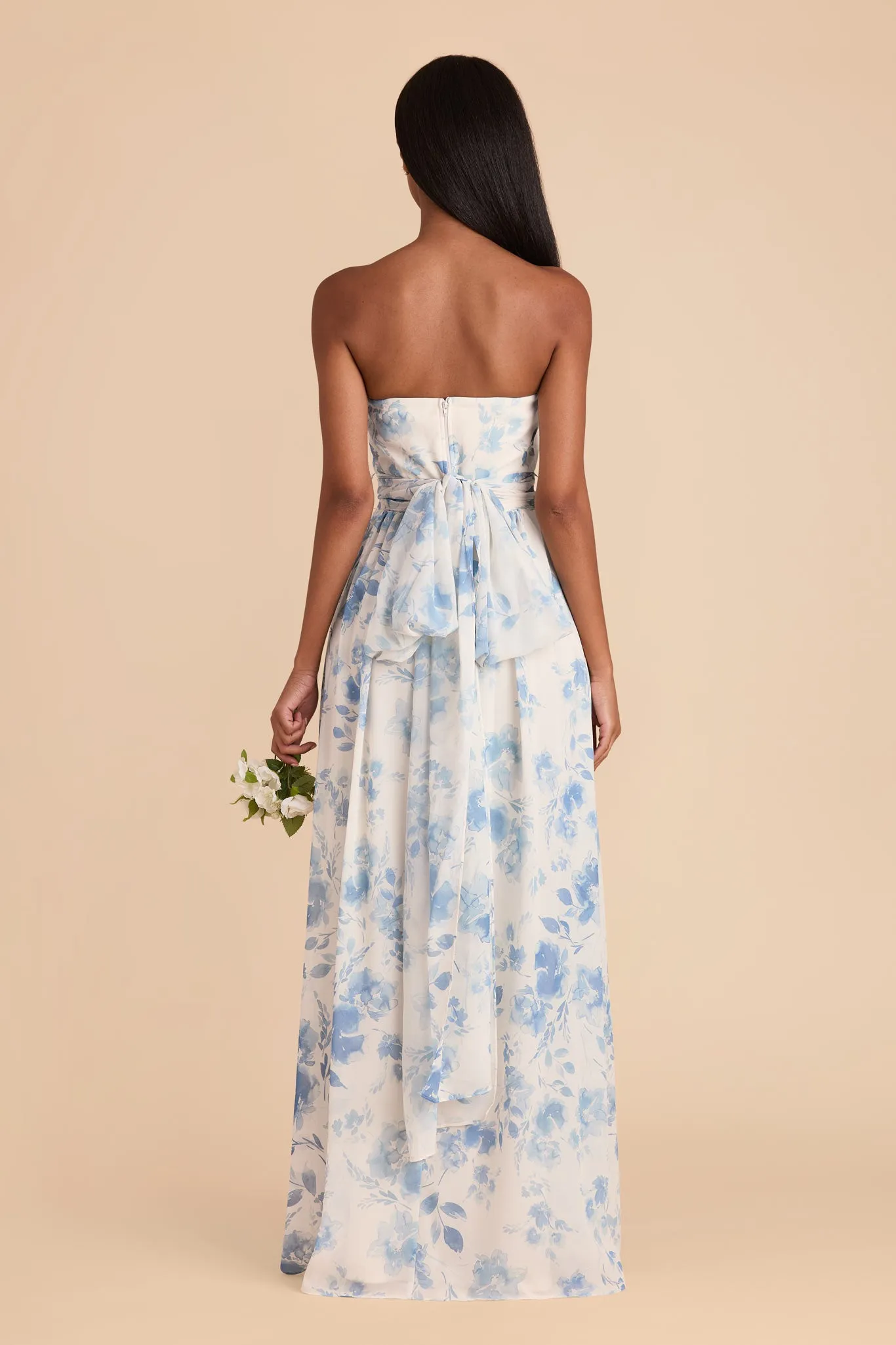 Grace Chiffon Dress - Blue Rococo Floral sold by Birdy Grey product image thumbnail 5